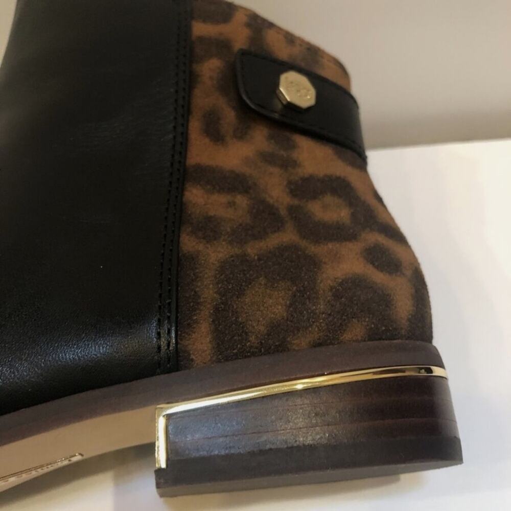 Louise et Cie Women’s Black Leopard Smooth Calf Booties Size 8.5 - Picture 6 of 9